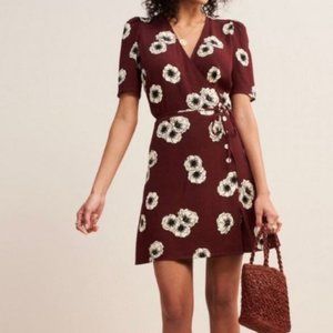 Rouje Gabinette Dress 36 Burgundy Floral
